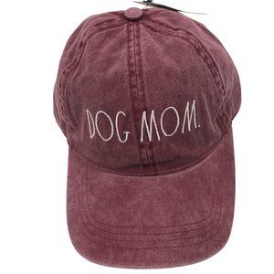 Rae Dunn | Adult Baseball Cap | DOG MOM | Burgundy